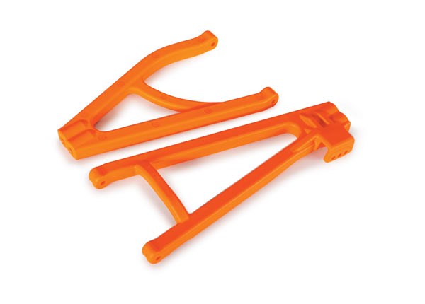 Traxxas 8634T Suspension arms orange rear (left) heavy duty adjustable wheelbase (upper (1)/ lower (1))