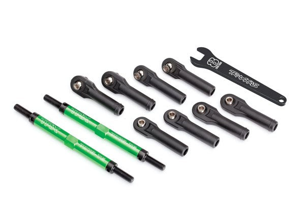 Traxxas 8638G Toe links E-Revo VXL (TUBES green-anodized) (144mm) (2)