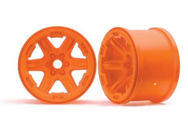 Traxxas 8671A - Wheels 3.8' (Orange) (2) (17Mm Splined)