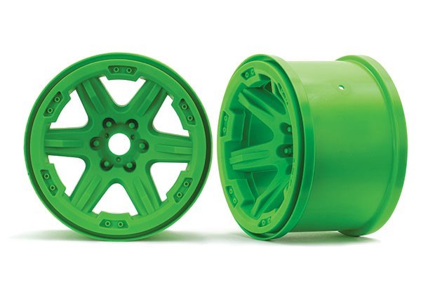 Traxxas 8671G - Wheels 3.8' (Green) (2) (17mm Splined)