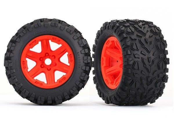 Traxxas 8672A - Orange Wheels Talon Ext Tires (2)