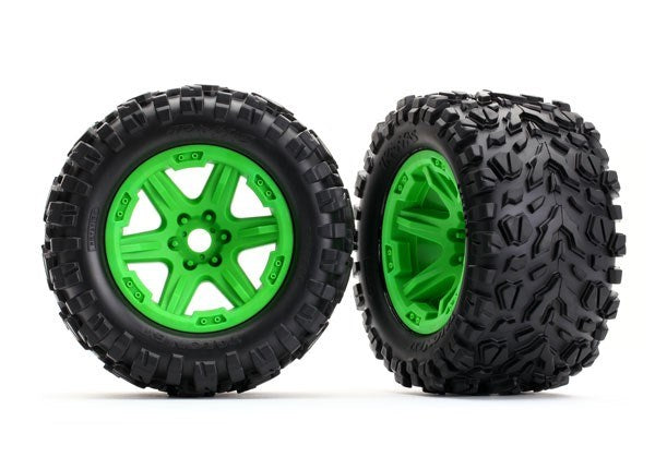 Traxxas 8672G - Green Wheels Talon Ext Tires (2)