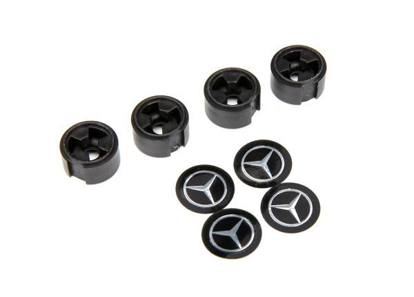 Traxxas 8873 Center caps Mercedes-Benz G 500  4x4  wheel (black) (4)