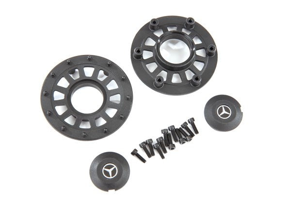 Traxxas 8875 - Center caps (2)/ beadlock rings (2) (requires #8255A extended stub axle)