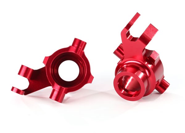 Traxxas 8937R Steering blocks 6061-T6 aluminum (red-anodized) left & right