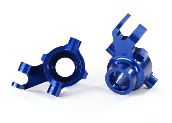 Traxxas 8937X Steering blocks 6061-T6 aluminum (blue-anodized) left & right