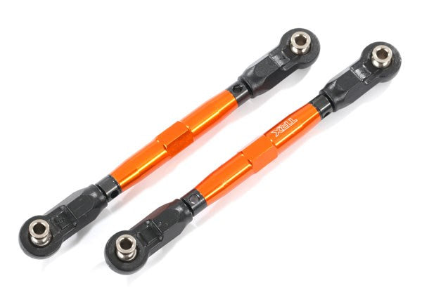 Traxxas 8948A Toe links front (TUBES orange-anodized 7075-T6 aluminum stronger than titanium)