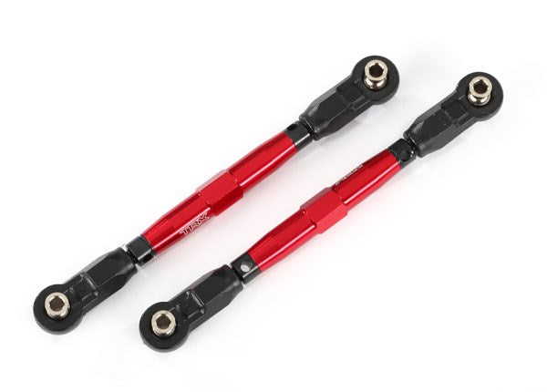 Traxxas 8948R Toe links front (TUBES red-anodized 7075-T6 aluminum stronger than titanium)
