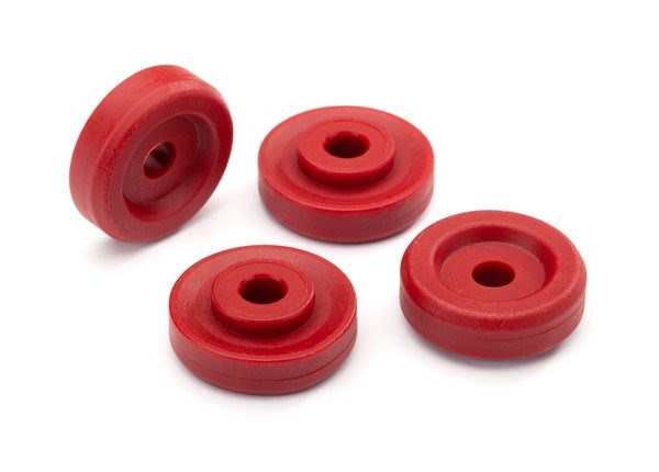 Traxxas 8957R - Wheel washers red (4)