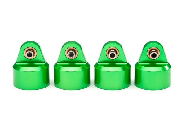 Traxxas 8964G Shock caps aluminum (green-anodized) GT-Maxx shocks (4)