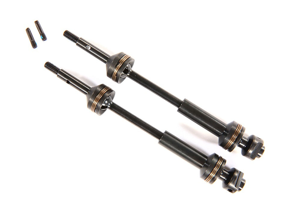 Traxxas 9052X Driveshafts rear steel-spline constant-velocity (complete assembly) (2)