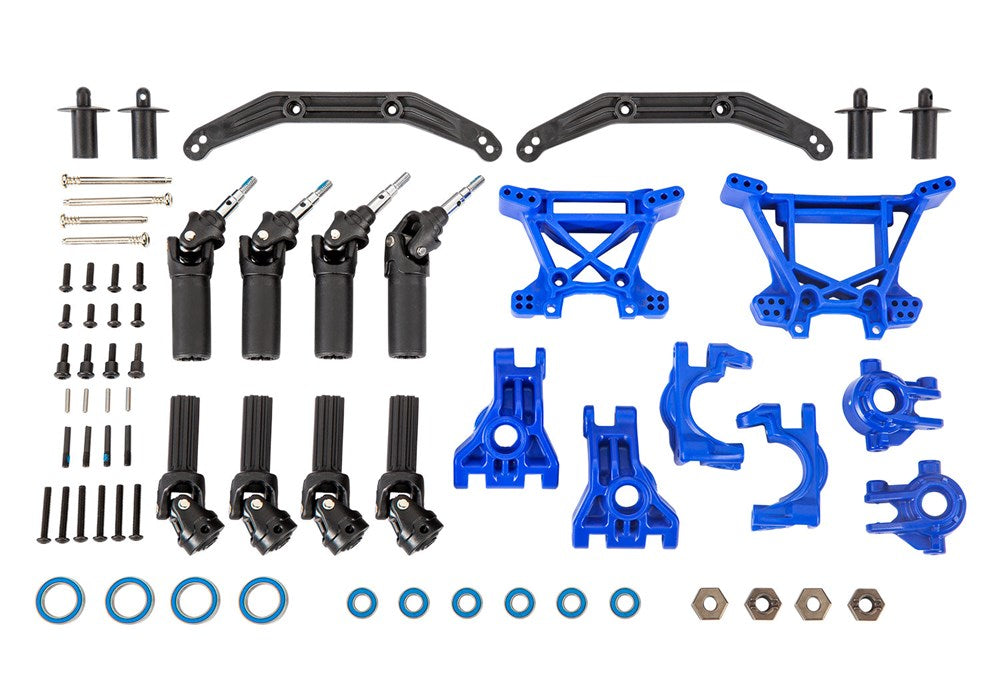 Traxxas 9080X Outer Driveline & Suspension Upgrade Kit extreme heavy duty blue