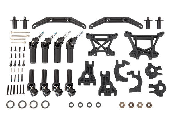 Traxxas 9080 Outer Driveline & Suspension Upgrade Kit extreme heavy duty black