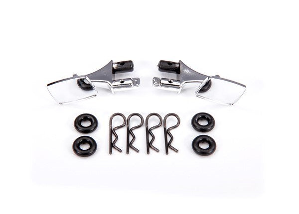 Traxxas 9118 - Mirrors side chrome (left & right)/ o-rings (4)/ body clips (4) (fits #9111 body)