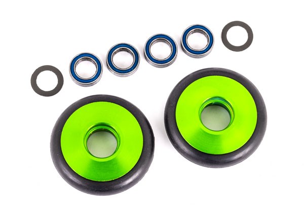 Traxxas 9461G Wheels wheelie bar 6061-T6 aluminum (green-anodized)