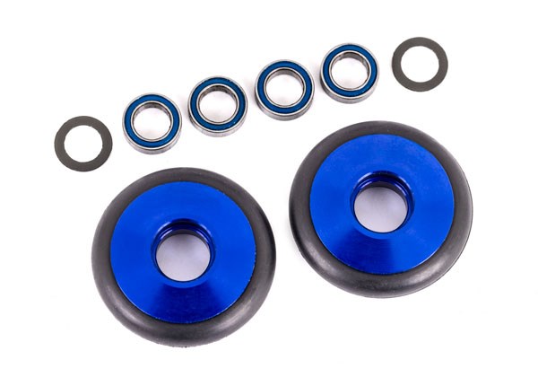 Traxxas 9461X Wheels wheelie bar 6061-T6 aluminum (blue-anodized)