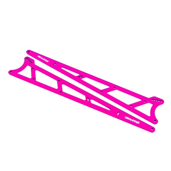 Traxxas 9462P - Side plates wheelie bar pink (aluminum) (2)