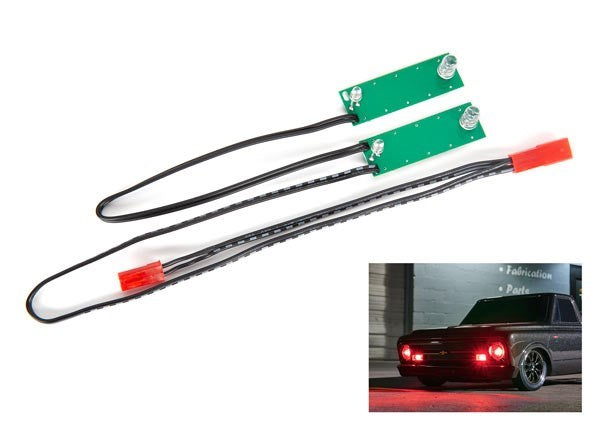Traxxas 9496R Led Light Set Front Complete (Red) (Includes Light Harness Power Harness Zip Ties (9))