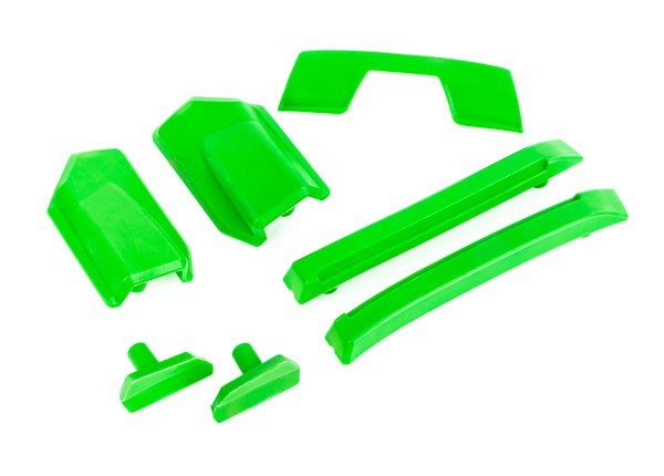 Traxxas 9510G Body reinforcement set green/ skid pads (roof)