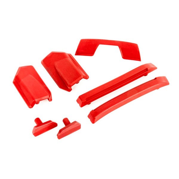 Traxxas 9510R Body reinforcement set red/ skid pads (roof)