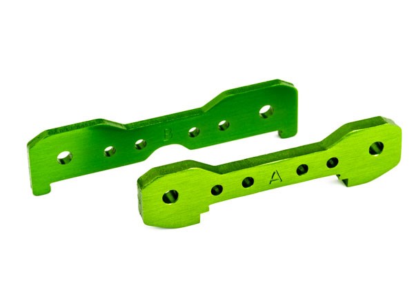 Traxxas 9527G Tie bars front 6061-T6 aluminum (green-anodized)
