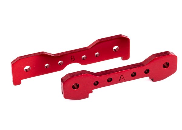 Traxxas 9527R Tie bars front 6061-T6 aluminum (red-anodized)