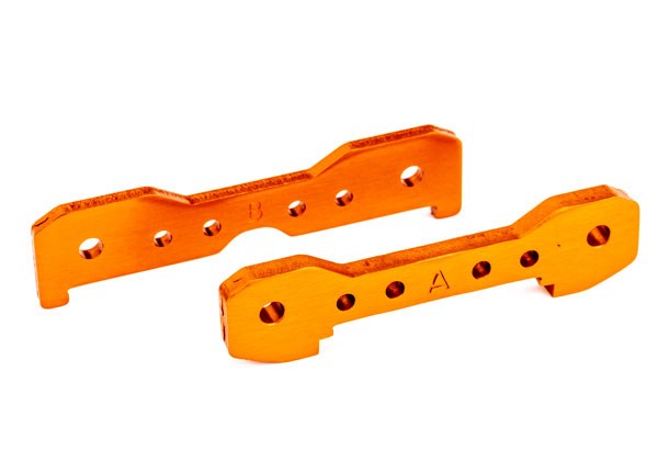 Traxxas 9527T Tie bars front 6061-T6 aluminum (orange-anodized)