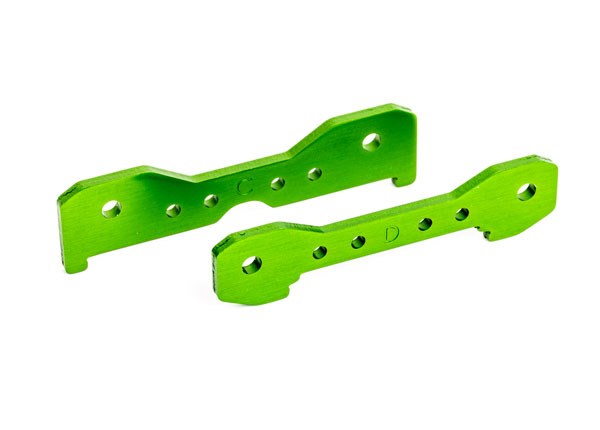 Traxxas 9528G Tie bars rear 6061-T6 aluminum (green-anodized)