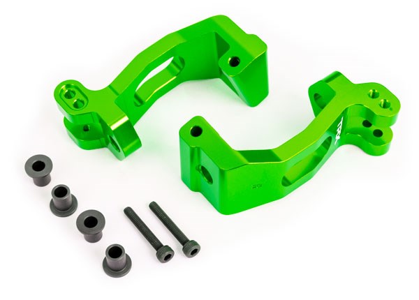 Traxxas 9532G Caster blocks (c-hubs) 6061-T6 aluminum (green-anodized)