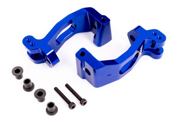 Traxxas 9532X Caster blocks (c-hubs) 6061-T6 aluminum (blue-anodized)