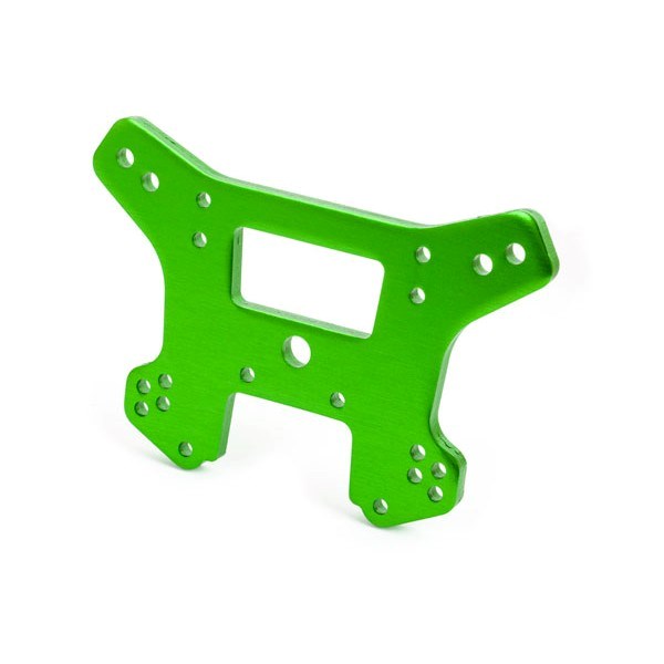 Traxxas 9539G Shock tower front aluminum green-anodized