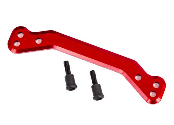 Traxxas 9546R Draglink steering 6061-T6 aluminum (red-anodized)/ 3x14mm SS (2)
