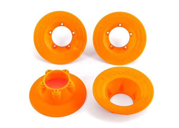 Traxxas 9569T Wheel covers orange (4) (fits #9572 wheels)