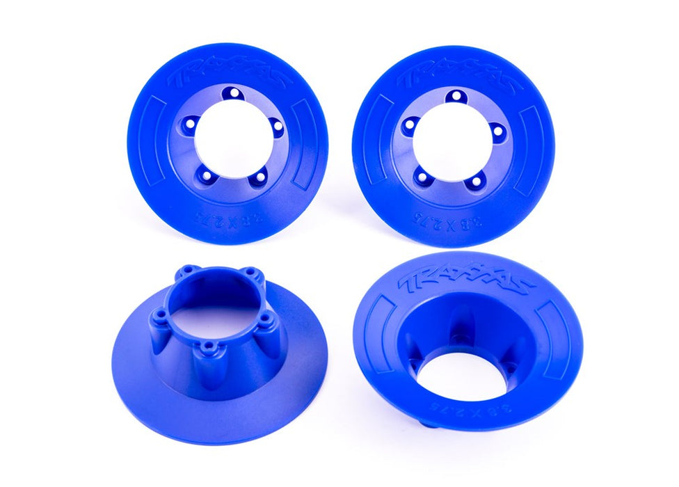 Traxxas 9569X Wheel covers blue (4) (fits #9572 wheels)