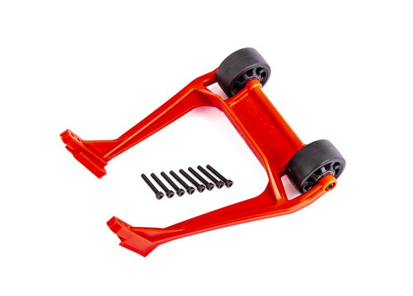 Traxxas 9576R Wheelie bar red (assembled)/ 3x20 CS (8)