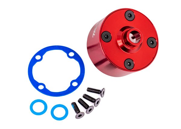 Traxxas 9581R Carrier differential (aluminum red-anodized)