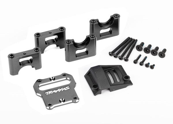 Traxxas 9584A Mount center differential carrier 6061-T6 aluminum (dark titanium-anodized)