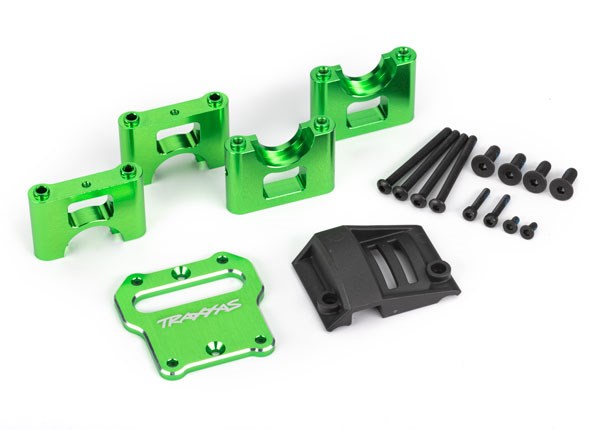 Traxxas 9584G Mount center differential carrier 6061-T6 aluminum (green-anodized)