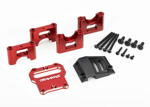Traxxas 9584R Mount center differential carrier 6061-T6 aluminum (red-anodized)