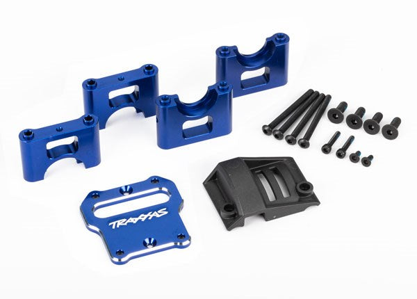 Traxxas 9584X Mount center differential carrier 6061-T6 aluminum (blue-anodized)