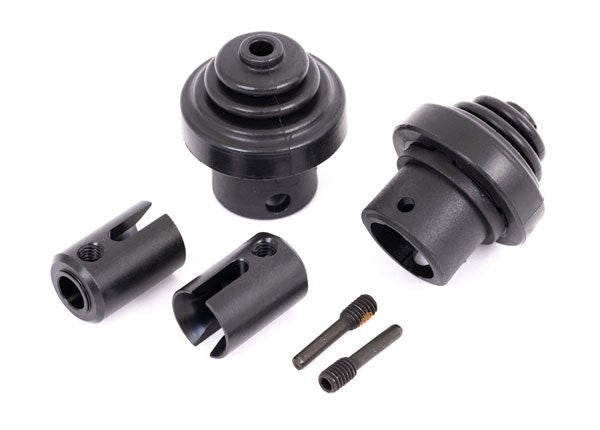 Traxxas 9587 Drive cup front or rear (hardened steel) (for differential pinion gear)/ driveshaft boots (2)/ boot retainers (2)