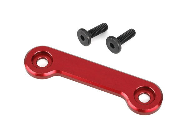 Traxxas 9617R Wing washer 6061-T6 aluminum (red-anodized) (1)/ 4x12mm FCS (2)