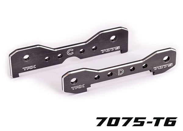 Traxxas 9630A Tie bars rear 7075-T6 aluminum (dark titanium-anodized) (fits Sledge)