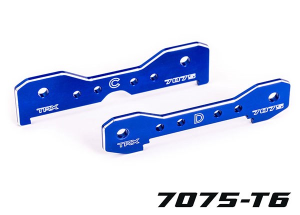 Traxxas 9630 Tie bars rear 7075-T6 aluminum (blue-anodized) (fits Sledge)