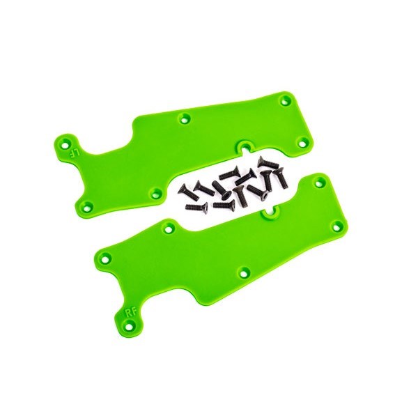 Traxxas 9633G Suspension arm covers green front (left and right)/ 2.5x8 CCS (12)