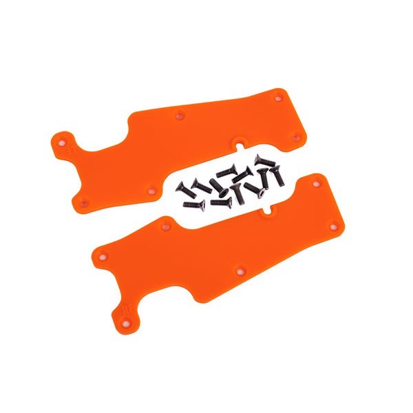 Traxxas 9633T Suspension arm covers orange front (left and right)/ 2.5x8 CCS (12)