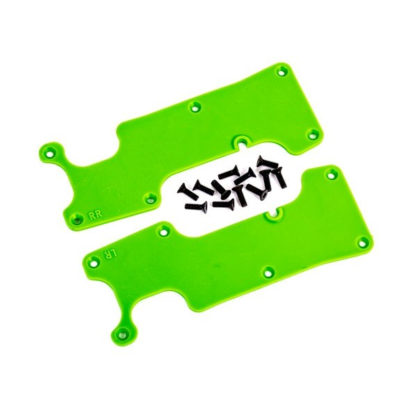 Traxxas 9634G Suspension arm covers green rear (left and right)/ 2.5x8 CCS (12)