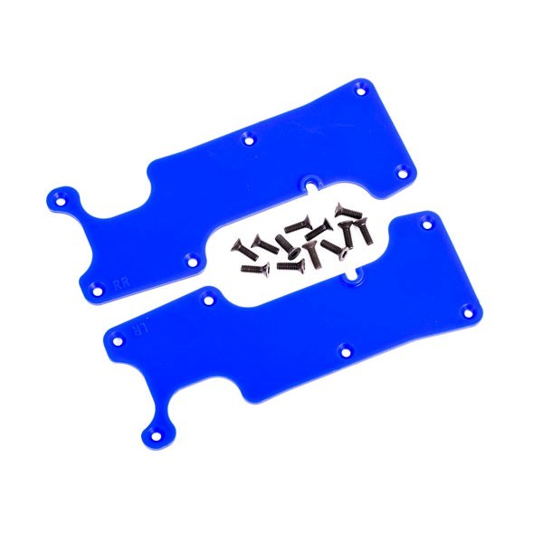 Traxxas 9634X Suspension arm covers blue rear (left and right)/ 2.5x8 CCS (12)