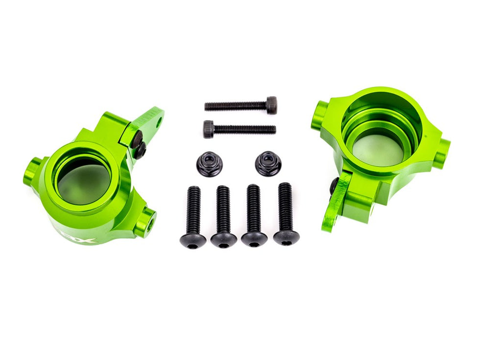 Traxxas 9635G Steering blocks 6061-T6 aluminum (green-anodized)