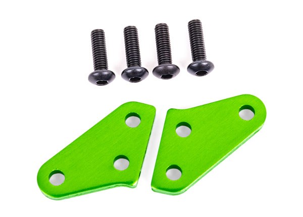 Traxxas 9636G Steering block arms (aluminum green-anodized) (2)